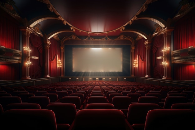 Foto gratuita vista de la sala de cine en 3d