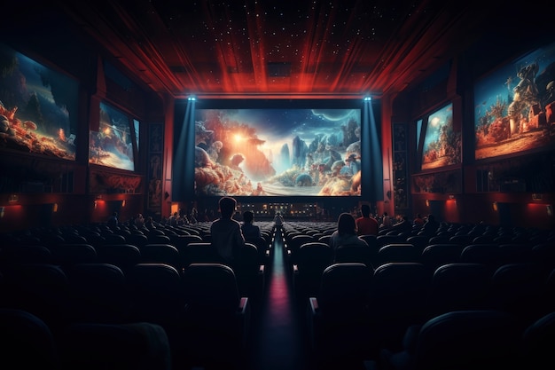 Vista de la sala de cine en 3D