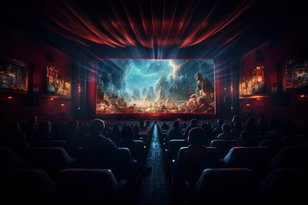 Vista de la sala de cine en 3D