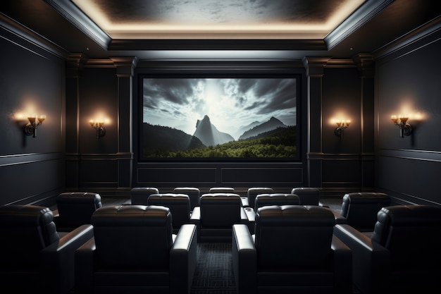 Foto gratuita vista de la sala de cine en 3d