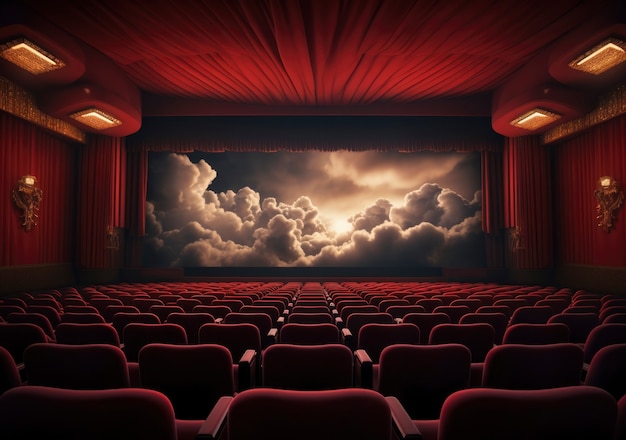 Vista de la sala de cine en 3D