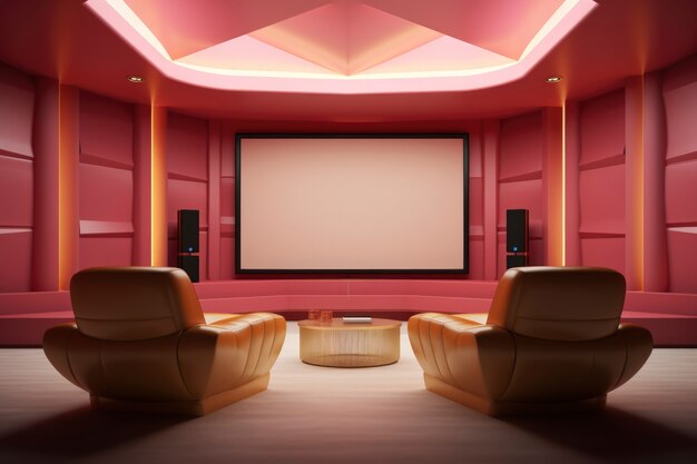 Vista de la sala de cine en 3D