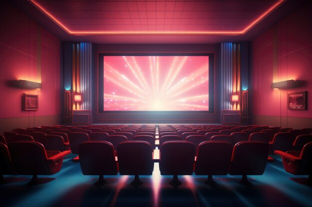 Vista de la sala de cine en 3D