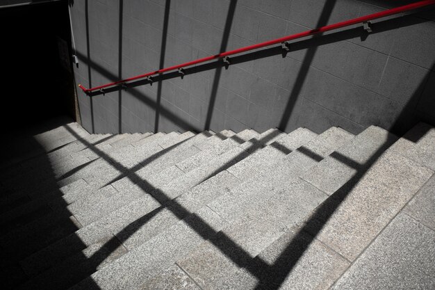 Vista de sombras abstractas de la luz del día al aire libre