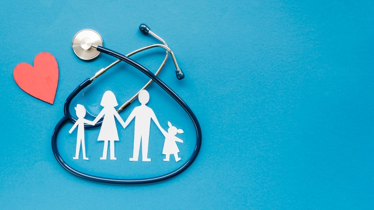 Foto gratuito vista superior arreglo creativo del concepto de familia con espacio de copia