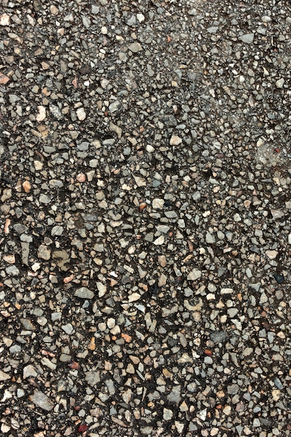Vista superior de cemento con piedras