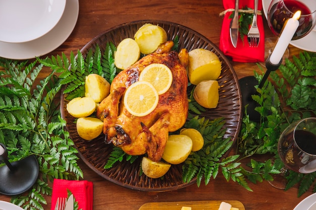 Foto gratuita vista superior de cena de navidad