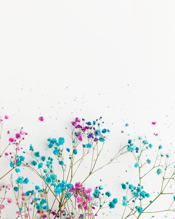Foto gratuito vista superior del concepto floral precioso con espacio de copia