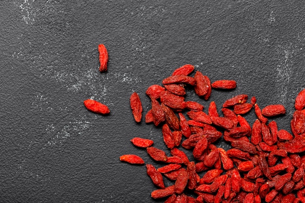 Foto gratuita vista superior del concepto de frutos rojos secos