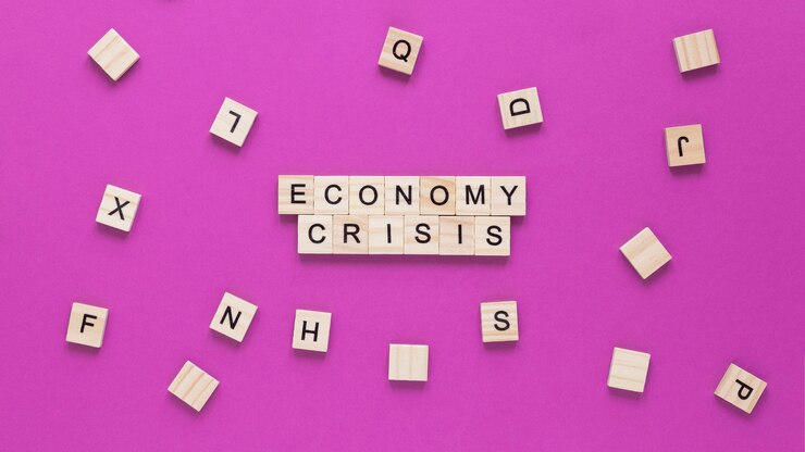 Foto gratuito vista superior crisis económica