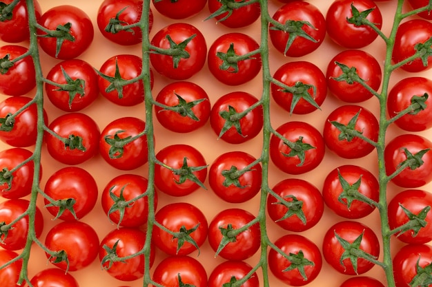 Vista superior deliciosos tomates