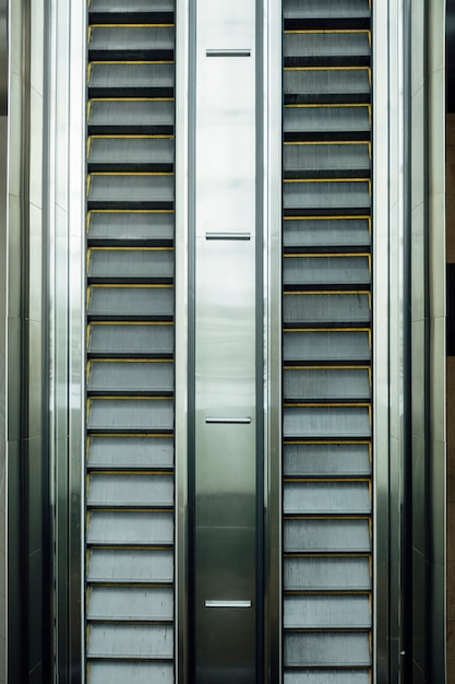 Foto gratuita vista superior de la escalera mecánica