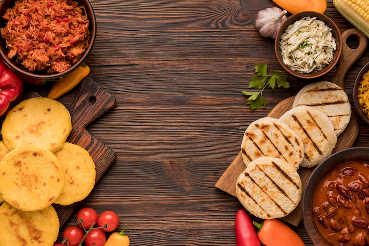 Foto gratuito vista superior del marco de comida deliciosa