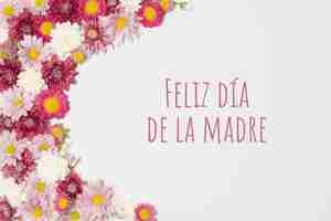 Foto gratuita vista superior saludos del día de la madre