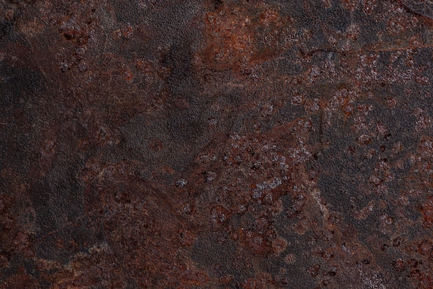 Vista superior de la superficie de metal oxidado