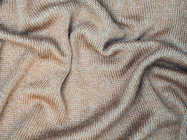 Vista superior de la textura de la tela de la sábana