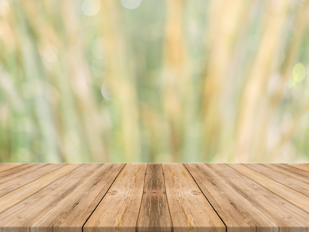 Vista de tablones de madera