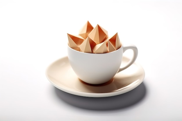 Foto gratuita vista de una taza de café en 3d