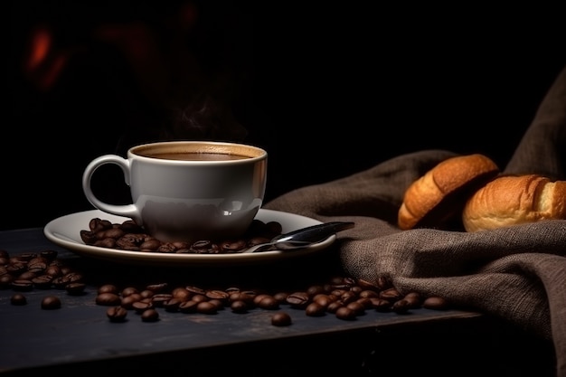Foto gratuita vista de una taza de café en 3d