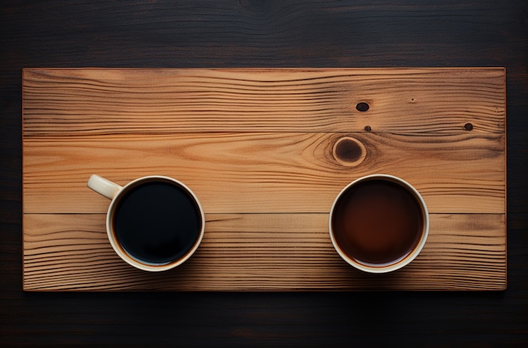 Foto gratuito vista de la taza de café con espacio para copiar