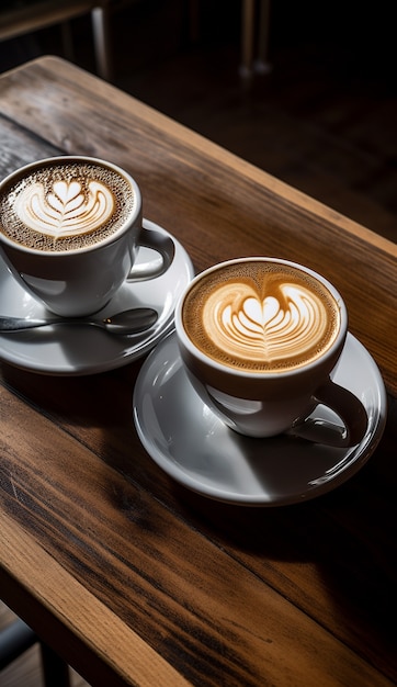 Foto gratuita vista de tazas de café