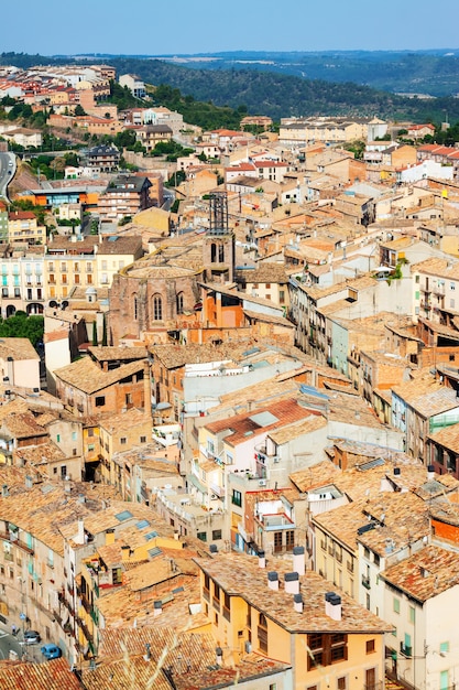 vista de los tejados de Cardona desde el castillo