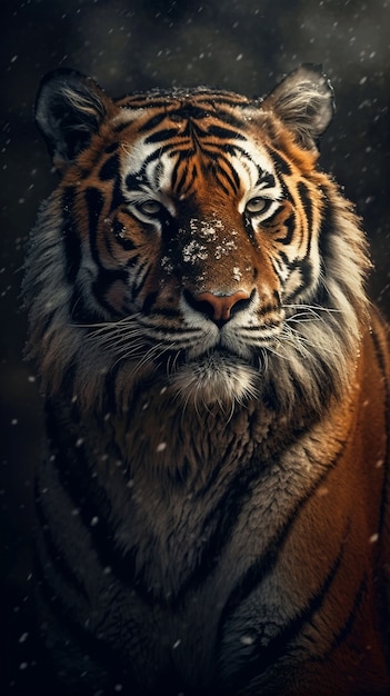 Vista del tigre en la naturaleza
