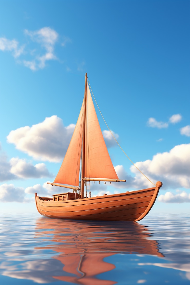 Foto gratuito vista de un velero en el agua