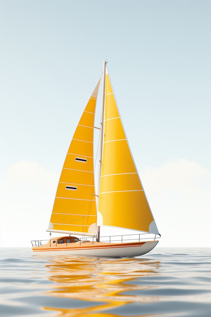 Foto gratuito vista de un velero en el agua