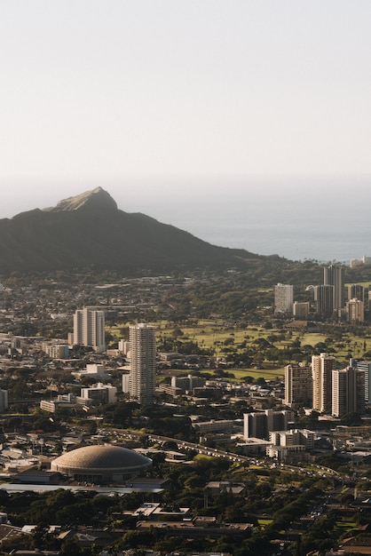 Vistas con vistas de Honolulu en Hawaii, EE.UU. durante el día