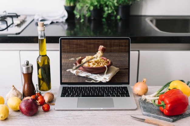 Foto gratuita visualización de alimentos