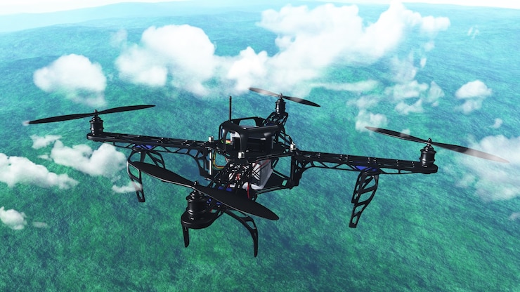 Foto gratuito vuelo de drones
