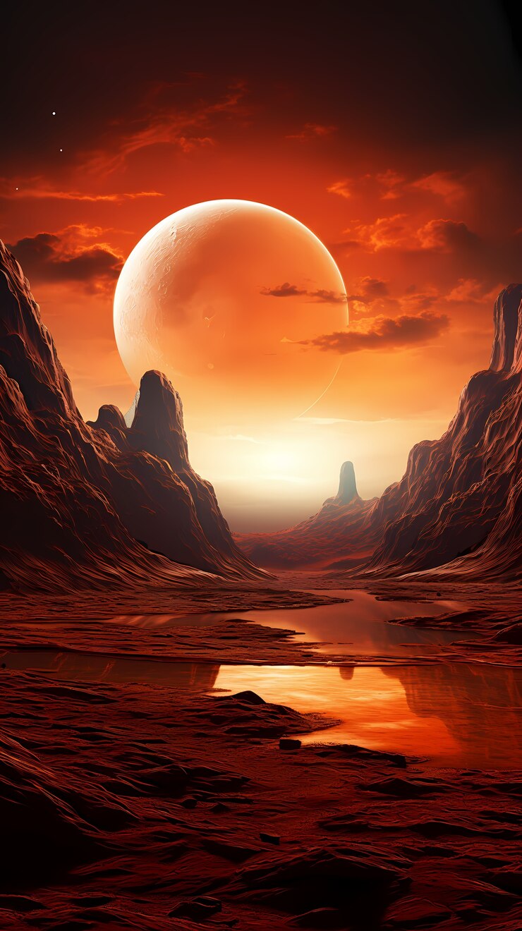 Photo Gratis wallpaper bulan seni digital