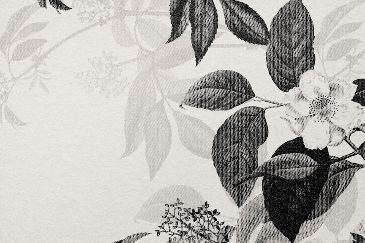 Photo Gratis wallpaper mawar bunga ukiran yang digambar tangan dalam bw