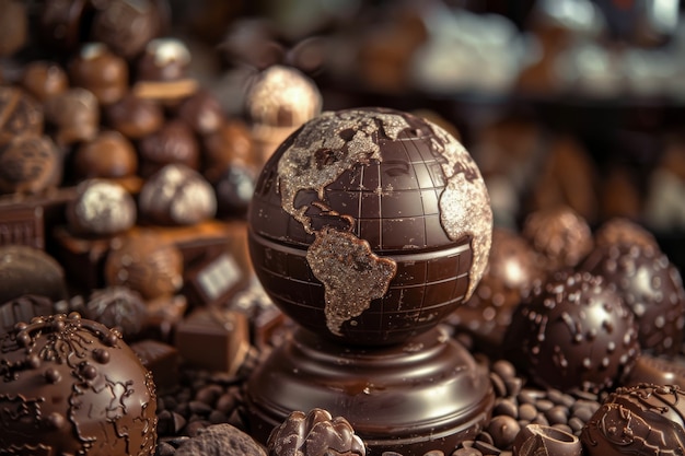 Foto gratuita world ball for chocolate day celebration