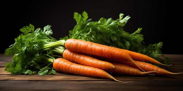 Foto gratuita las zanahorias con un color naranja más profundo que enfatiza sus nutrientes terrosos