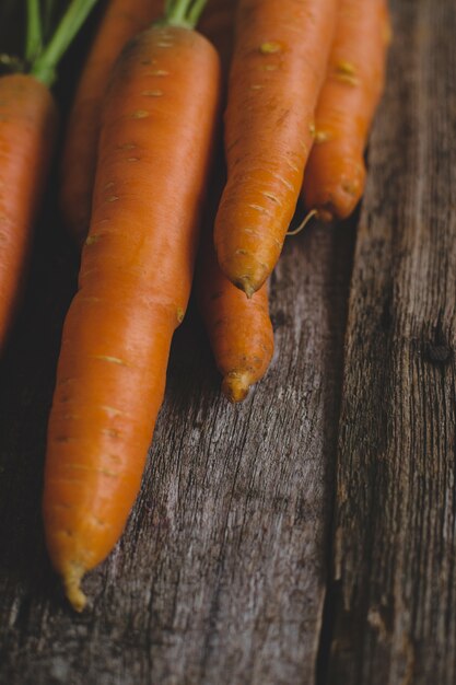 Zanahorias en la mesa