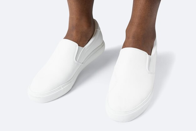 Zapatillas de lona blanca calzado hombre moda