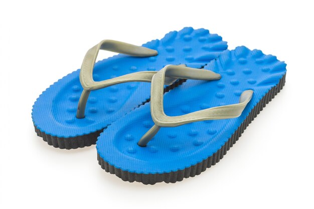 zapatos de ocio fondo azul-flop