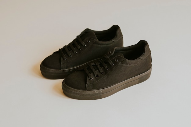 Zapatos unisex sneakers lona negra