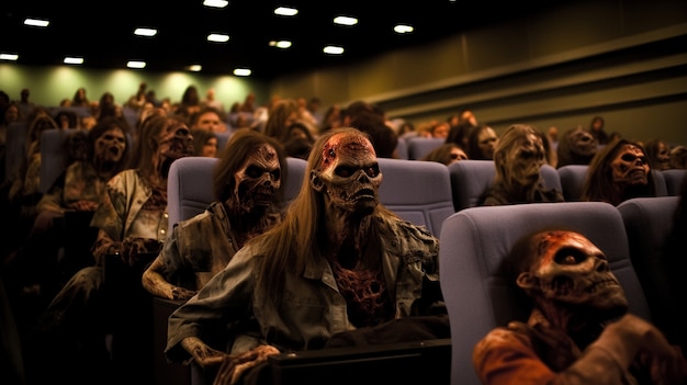 Foto gratuita zombis en el cine