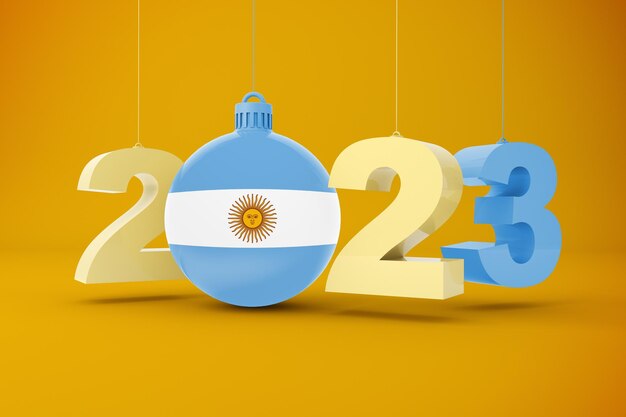 2023 Anno Con Bandiera Argentina