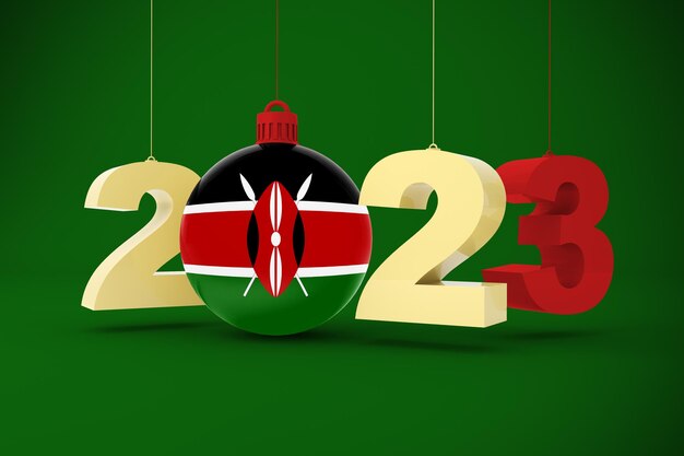 2023 Anno Con La Bandiera Del Kenya