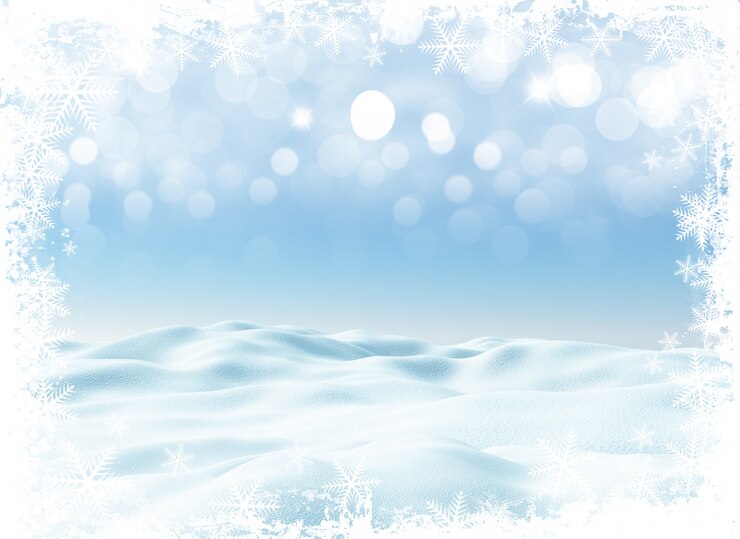Foto gratuito 3d paesaggio invernale di natale