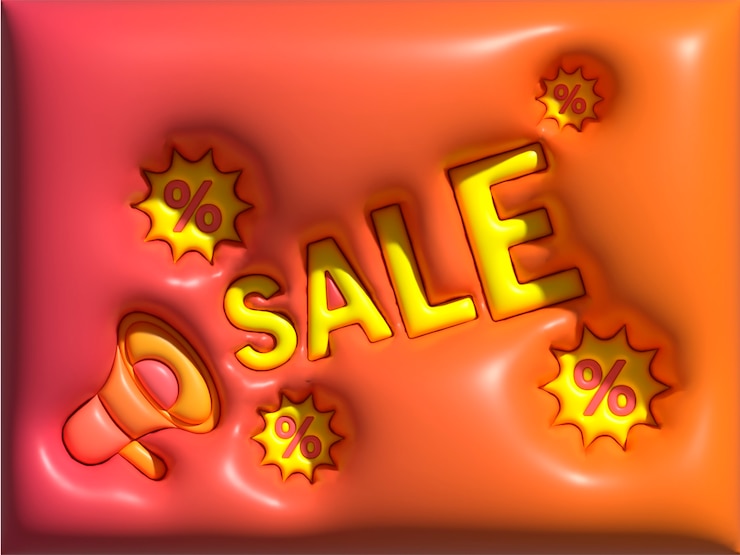 Foto gratuito 3d vendita e shopping