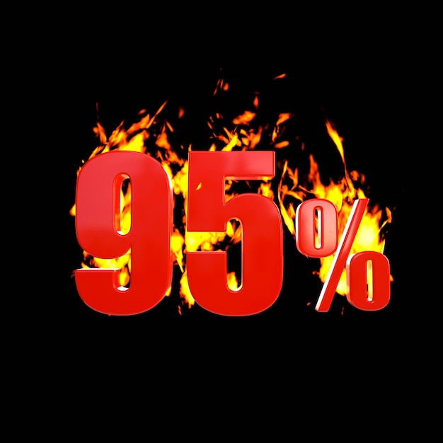 95% con fuoco caldo