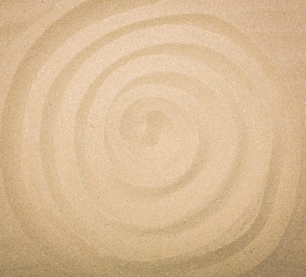 A spirale sulla spiaggia di sabbia