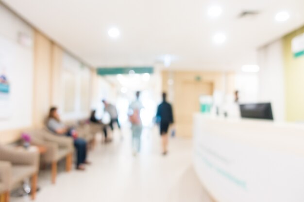 Abstract blur interno dell'ospedale e della clinica