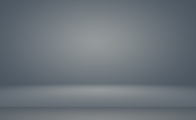 Abstract di lusso pianura sfocatura gradiente grigio e nero, utilizzato come sfondo muro dello studio per visualizzare i tuoi prodotti.