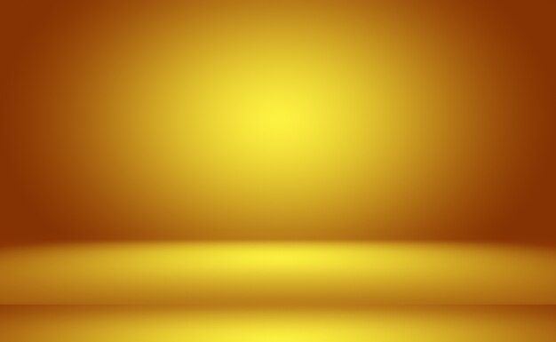 Abstract Luxury Gold gradiente giallo parete studio, bene utilizzare come sfondo, layout, banner e presentazione del prodotto.